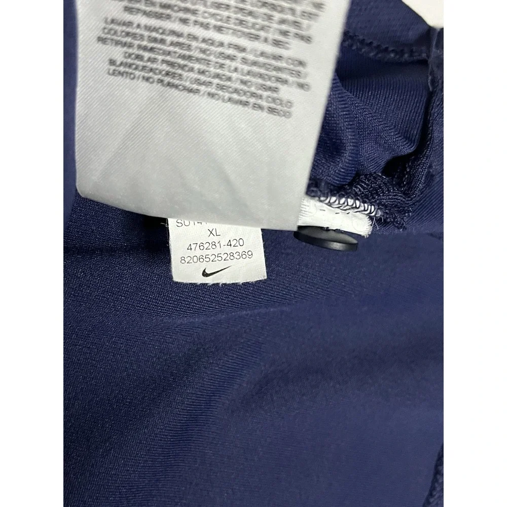 Nike Dri Fit Ole Miss Rebels Soccer Polo Shirt Men's Size XL Blue Short Sleeve